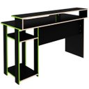 Ver imagem 6 de Mesa para Computador Gamer Espaço para 2 Monitores e Cpu Preto/verde