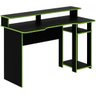 Mesa para Computador Gamer Espaço para 2 Monitores e Cpu Preto/verde - 3