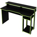 Ver imagem 5 de Mesa para Computador Gamer Espaço para 2 Monitores e Cpu Preto/verde