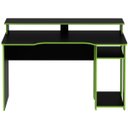 Ver imagem 2 de Mesa para Computador Gamer Espaço para 2 Monitores e Cpu Preto/verde