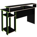 Ver imagem 6 de Mesa Gamer 2 Monitores Porta Cpu Preto e Verde