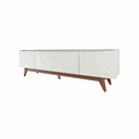 Ver imagem 4 de Rack Flynt 219 cm 3 Portas Natural com Off White Província