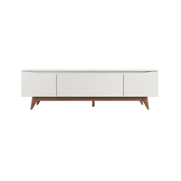Rack Flynt 219 cm 3 Portas Natural com Off White Província - 2