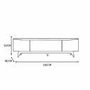 Ver imagem 5 de Rack Flynt 219 cm 3 Portas Natural com Off White Província