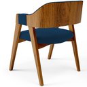 Ver imagem 7 de Kit 04 Cadeiras para Sala de Jantar e Estar Living Estofada Suran L02 Suede Azul Marinho - Lyam Lyam