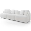 Ver imagem 6 de Sofá 3 Lugares para Sala de Estar Living 234cm Arlo F04 Bouclê Off White - Lyam Decor