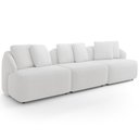 Ver imagem 5 de Sofá 3 Lugares para Sala de Estar Living 234cm Arlo F04 Bouclê Off White - Lyam Decor