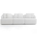 Ver imagem 1 de Sofá 3 Lugares para Sala de Estar Living 234cm Arlo F04 Bouclê Off White - Lyam Decor