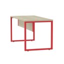 Ver imagem 7 de Escrivaninha Mesa Escritório X 150cm Industrial Castanheira e Vermelho Cinza