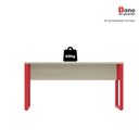 Ver mais imagens de Escrivaninha Mesa Escritório X 150cm Industrial Castanheira e Vermelho Cinza