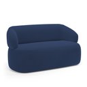 Ver imagem 1 de Sofá Orgânico 02 Lugares Living Glee 140cm Veludo Azul Marinho - Desk Design
