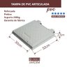 Tampa Pvc Esgoto Caixa de Gordura 30x30cm Branca Articulada - 3