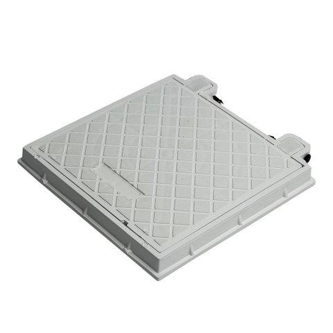 Tampa Pvc Esgoto Caixa de Gordura 30x30cm Branca Articulada