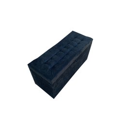 RECAMIER PUFF BAÚ SAPATEIRA E GAVETA 90 CM PARA CAMA DE SOLTEIRO - PRETO - 4