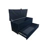 RECAMIER PUFF BAÚ SAPATEIRA E GAVETA 90 CM PARA CAMA DE SOLTEIRO - PRETO - 1