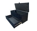 Ver imagem 3 de Recamier Puff Baú Sapateira e Gaveta 90 cm para Cama de Solteiro - Preto
