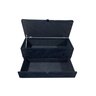 RECAMIER PUFF BAÚ SAPATEIRA E GAVETA 90 CM PARA CAMA DE SOLTEIRO - PRETO - 2