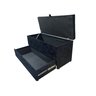 RECAMIER PUFF BAÚ SAPATEIRA E GAVETA 90 CM PARA CAMA DE SOLTEIRO - PRETO - 3