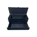 Ver imagem 2 de Recamier Puff Baú Sapateira e Gaveta 90 cm para Cama de Solteiro - Preto