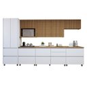 Ver imagem 3 de Cozinha Modulada 7 Peças 10 Portas 7 Gavetas Norten Branco/Nature