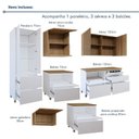 Ver imagem 6 de Cozinha Modulada 7 Peças 10 Portas 7 Gavetas Norten Branco/Nature