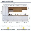Ver imagem 4 de Cozinha Modulada 7 Peças 10 Portas 7 Gavetas Norten Branco/Nature