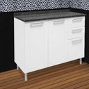 Ver imagem 2 de Balcão Aço 3 portas 2 gavetas 6114 Multipla Bertolini Branco