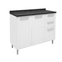 Ver imagem 1 de Balcão Aço 3 portas 2 gavetas 6114 Multipla Bertolini Branco
