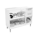 Ver imagem 5 de Balcão Aço 3 portas 2 gavetas 6114 Multipla Bertolini Branco