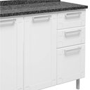 Ver imagem 3 de Balcão Aço 3 portas 2 gavetas 6114 Multipla Bertolini Branco