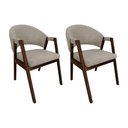 Ver imagem 1 de Kit 2 Cadeiras de Jantar Madeira Maciça Mel Premium Helen Linho Bege