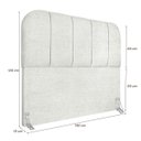 Ver imagem 2 de Cabeceira Cama Box Casal 140 Cm Estofada Revestida em Bouclé Elegante