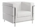 Ver imagem 1 de Poltrono Le Corbusier Premium em Couro Sintetico - Branco