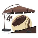 Ver imagem 2 de Ombrelone Lateral em Aluminio Bel Bel Buzios Marrom com Base:marrom