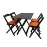 Conjunto Dobrável 120x70com 4 Cadeiras Estofadas Laranja - 2