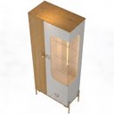 Ver imagem 7 de Cristaleira para Sala de Jantar 2 Portas 1 Gaveta Industrial com LED Polsen B02 Off White Naturalle