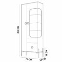 Ver imagem 5 de Cristaleira para Sala de Jantar 2 Portas 1 Gaveta Industrial com LED Polsen B02 Off White Naturalle