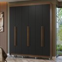 Ver imagem 1 de Guarda-Roupa Casal com Pés 6 Portas Batentes Netuno Madesa