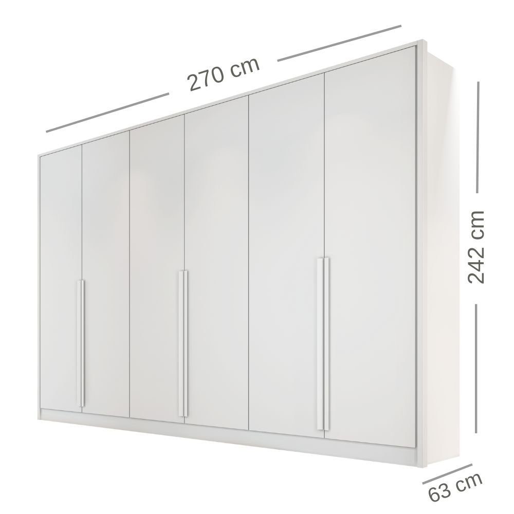 Guarda Roupa Casal 6 Portas Ibiza Bianchi Móveis: Branco - 4