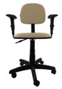 Ver imagem 2 de Cadeira Secretaria Giratoria Polo com Braco Regulavel - Couro SinteticoCorano - Bege