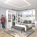Ver imagem 3 de Quarto de Canto Casal com Guarda Roupas Cabeceira e Mesas de Cabeceira Alpes Luciane Móveis