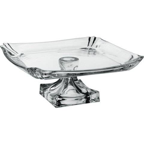 Centro Mesa Fruteira Home&co com Pe Vidro 12x31x31cm Transparente