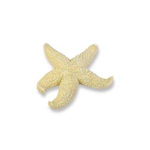 Estrela Decorativa De Mesa  Bege em Resina 11 Cm