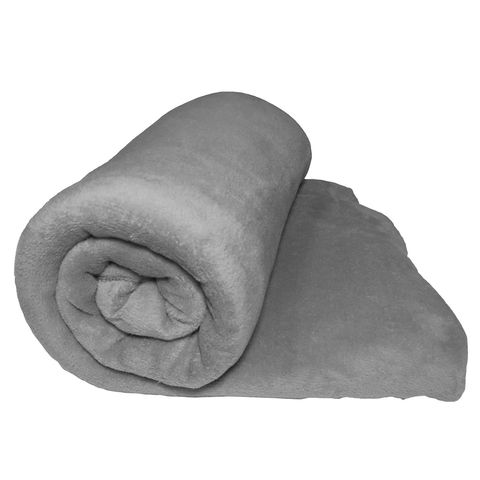Cobertor Blush Super King Mantinha Felpuda 1 Peça - Cinza