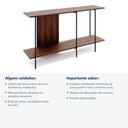 Ver imagem 5 de Aparador Sólis Moderno 160cm Avelã Metal Preto sem Porta sem Gavetas Rudnick