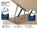 Ver imagem 3 de Base Box Baú Solteiro 78x188 Suede Bege