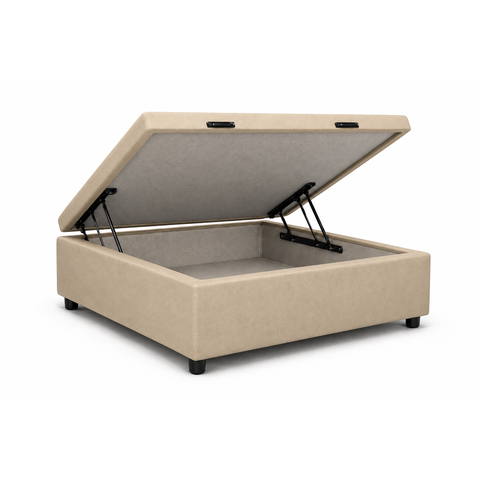 Base Box Baú Solteiro 78x188 Suede Bege