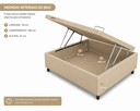 Ver imagem 2 de Base Box Baú Solteiro 78x188 Suede Bege