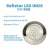 Refletor Led Piscina Rgb 5w Smd Aço Inox - Brustec - 2