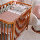 Ver imagem 6 de Berço Madeira Vira Caminha Modelo Americano 2 em 1 Cor Nogueira Linha Kurve